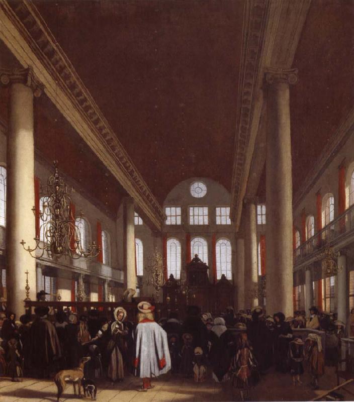 REMBRANDT Harmenszoon van Rijn Interior of the Portuguese Synagogue in Amsterdam oil painting picture